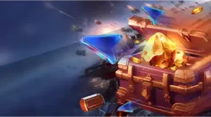 Изображение енота в космическом скафандре с подарочной коробкой, рекламирующего еженедельный бонус в Казино Bollywood на игривом космическом фоне.